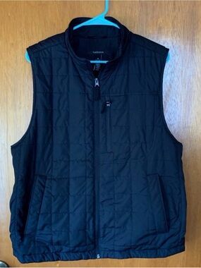 Van Heusen Black Quilted Vest - Zip Front